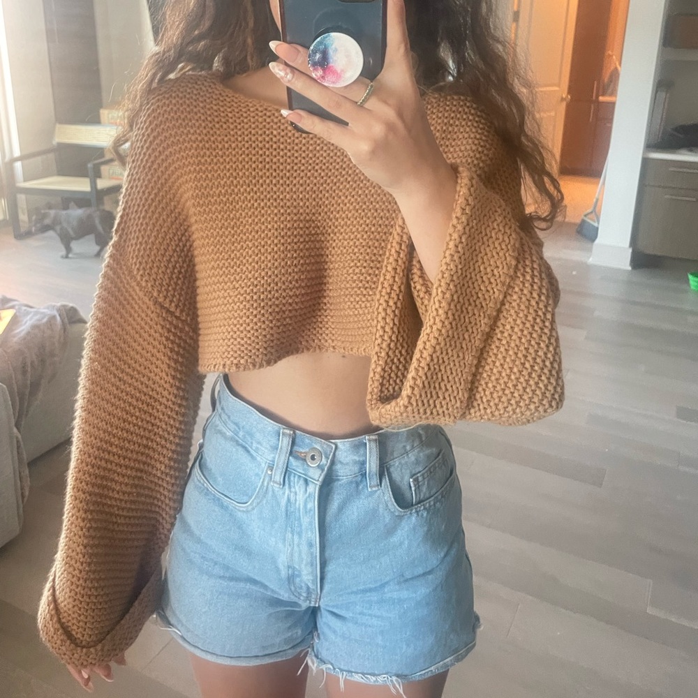 Oversized Cropped Sweater
